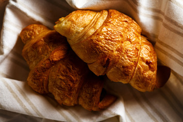 Fresh baked tasty croissant
