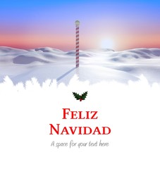 Composite image of feliz navidad