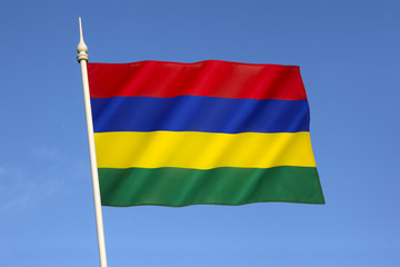 Naklejka premium Flag of Mauritius