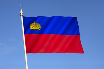 Fototapeta na wymiar Flag of Liechtenstein