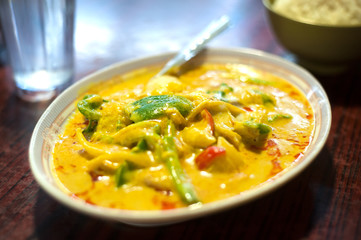Thai yellow curry at local Thai restaurant
