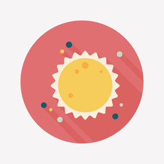 Space sun flat icon with long shadow,eps10