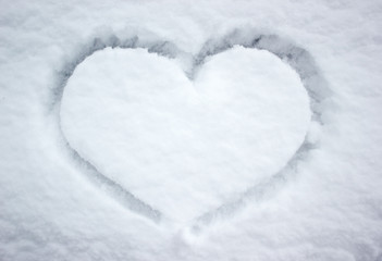 Heart in snow