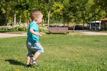child running