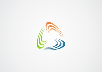 colorful circle dynamic abstract vector logo