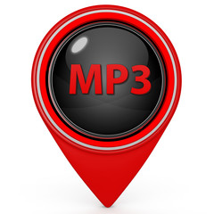 MP3 pointer icon on white background