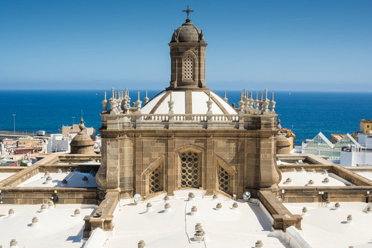 Dome of Santa Ana Cathedral in Las Palmas de Gran Canaria, Spain