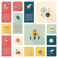 Space flat app ui background,eps10