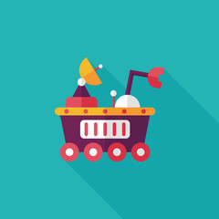 Obraz premium Space Rover flat icon with long shadow,eps10