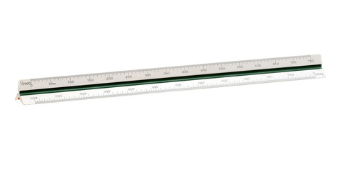 Architect scale ruler (with clipping path) isolated on white