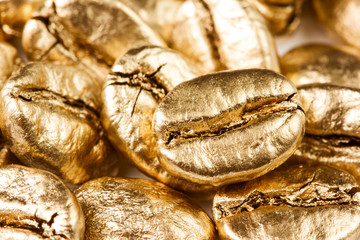 Gold coffee beans