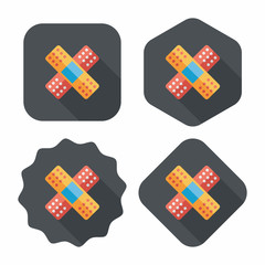 medical bandage flat icon with long shadow,eps10