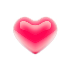 Glossy Pink Heart Valentine's Day Vector Background