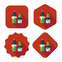 Christmas candle flat icon with long shadow,eps10