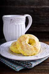 Round glazed cookies