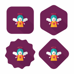 angel flat icon with long shadow, eps10