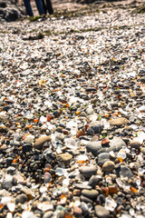 Glass pieces in the Glass Beach, Fort Bragg
