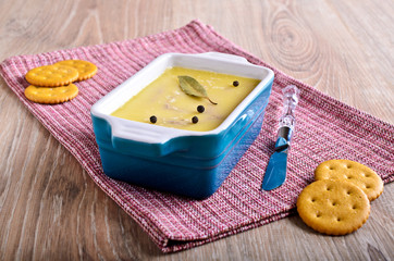 Pate covered with fat