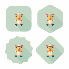 Reindeer flat icon with long shadow, eps10