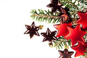 Christmas decoration on white background