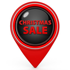 Christmas sale pointer icon on white background