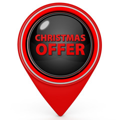 Christmas offer pointer icon on white background