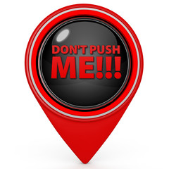 Do not push me pointer icon on white background