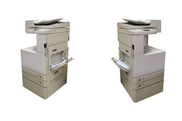 industrial printer isolated on white background