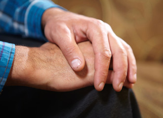 Fototapeta premium Hands of old man