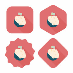 Space planet flat icon with long shadow,eps10