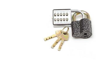 lock on the white background