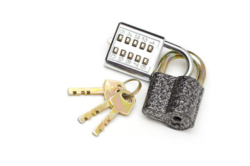 lock on the white background