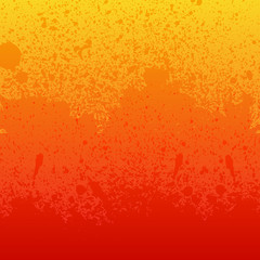 Colorful red, orange and yellow paint splashes background