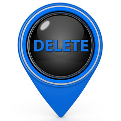 delete pointer icon on white background