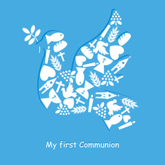 First Communion Invitation Card