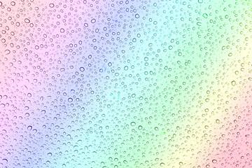 colorful water drops on a window