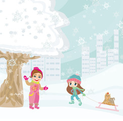 fun in the winter day