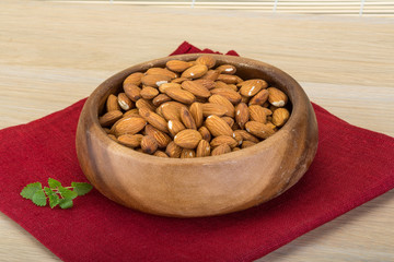 Almond in the bowl