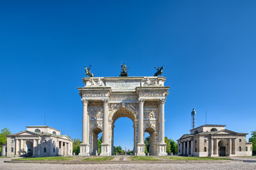 Fototapeta na wymiar Arco della pace - Milan