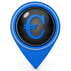 Euro pointer icon on white background