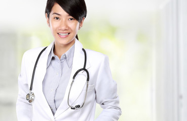 medical doctor woman with stethoscope