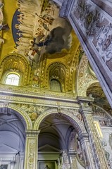 Fototapeta na wymiar Inside the cathedral of Acireale ( Maria Santissima Annunziata)