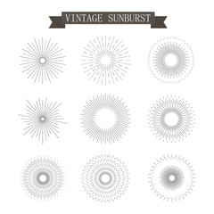 sunburst vintage icons