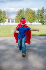 Superhero running forward