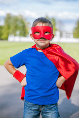 Superhero standing with hands on hips