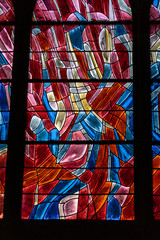 Stained glass window in the Church of Saint-Severin in Paris