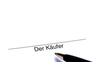 Unterschrift des Käufers