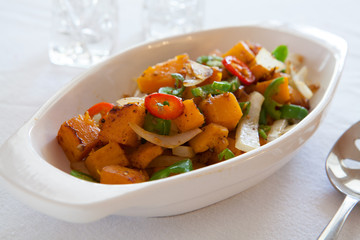 Roasted Squash and Peppers