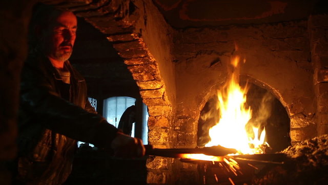 blacksmith in the smithy