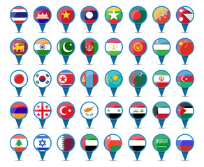 National flags of Asia